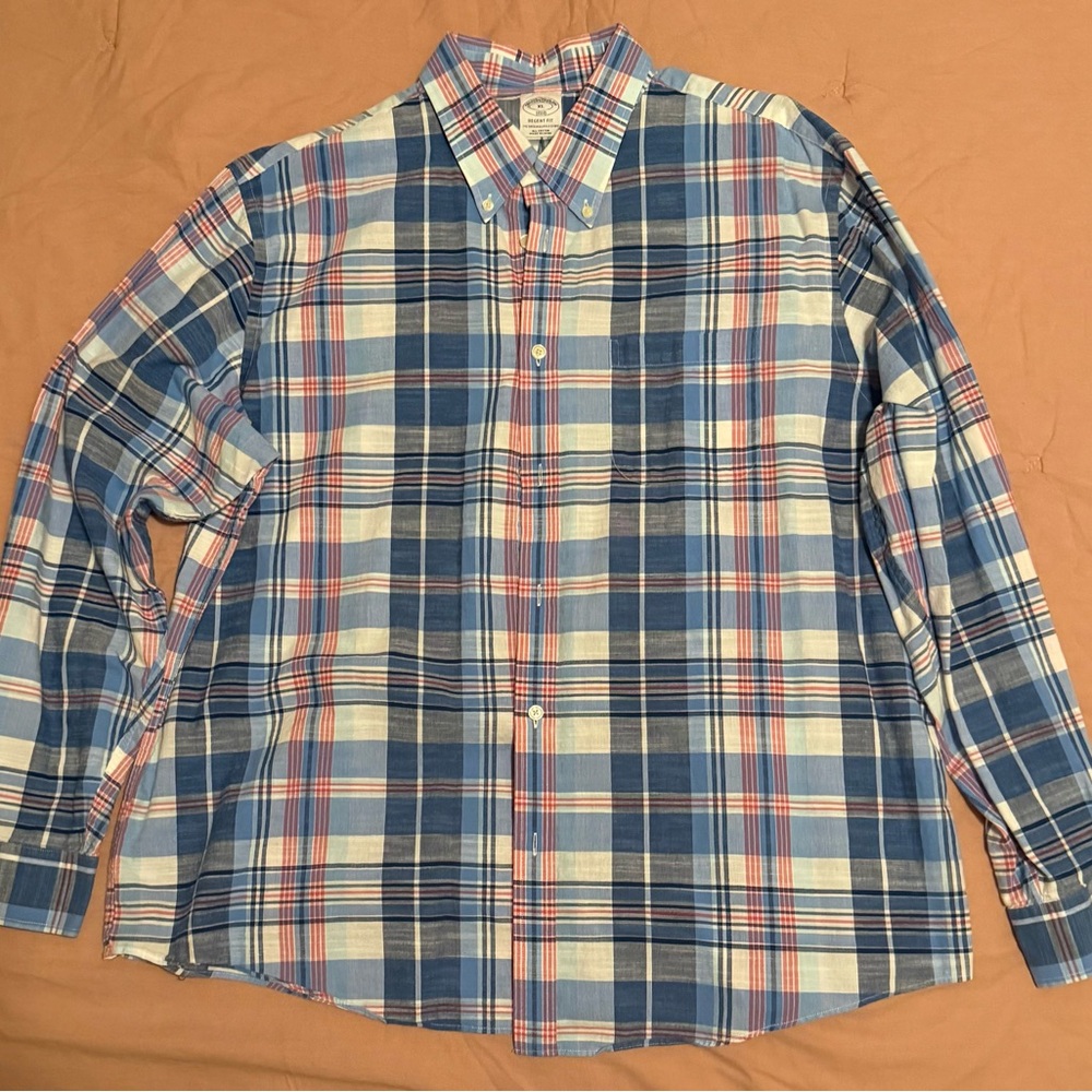 Brooks Brothers Blue and Red Checkered Shirt